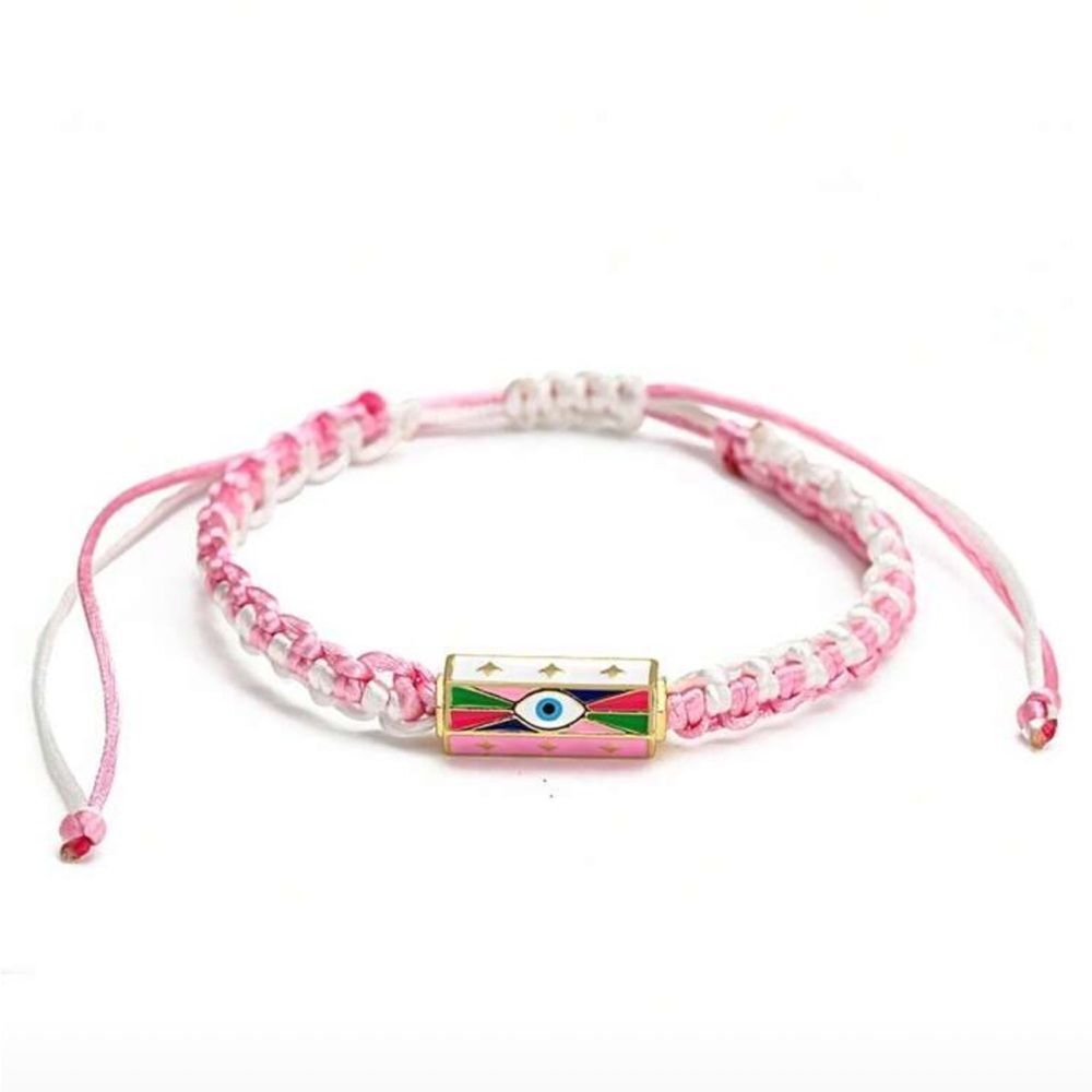 Pink Evil Eye Bracelet Q875